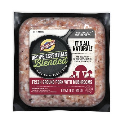 Hatfield Recipe Essentials Blended Ground Pork with Mushrooms - 14oz