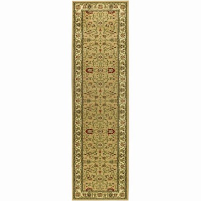 Handmade Ivory Floral Rectangular Synthetic Area Rug