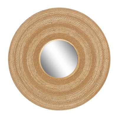 Contemporary Metal Decorative Wall Mirror Brown - Olivia & May