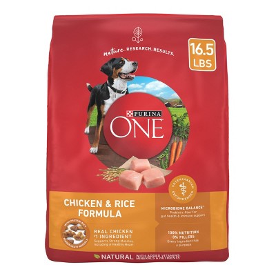 Purina ONE SmartBlend Natural Dry Dog Food with Chicken & Rice - 16.5lbs
