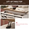 CuisinSmart Farmhouse Lift Top Multifunction Coffee Table, Sliding Barn Door, Hidden Storage Compartment, Convertible Dining Table Adjustable Shelf - 2 of 4