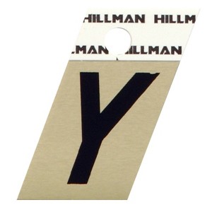 Hillman 1.5 in. Black Aluminum Self-Adhesive Letter Y 1 pc (Case of 6) - 1 of 1