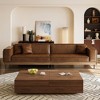 Luck Live 111.81" Luxury Oil-Waxed Leather Sofa, High-End Vintage Sofa, Sturdy Frame, Comfortable Seating. - 2 of 4