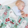 DSANE Samoyed Christmas Christmas Throw Blanket Soft Fleece Christmas Blanket Cozy Flannel Throw for Couch Bed - 4 of 4