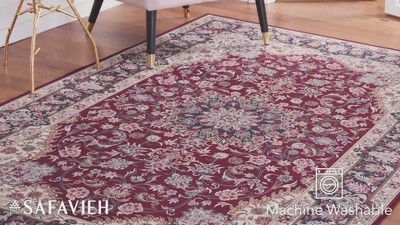 Tucson Red Synthetic 36" Hand-Knotted Easy Care Area Rug