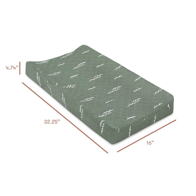 Babyletto Ocean Waves Quilted Muslin Changing Pad Cover, 5 of 6
