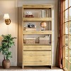 Tribesigns 71" Tall  Bookshelf with 2 Drawers, Modern Bookcase with Storage File Cabinet for Home Office, Living Room - 4 of 4