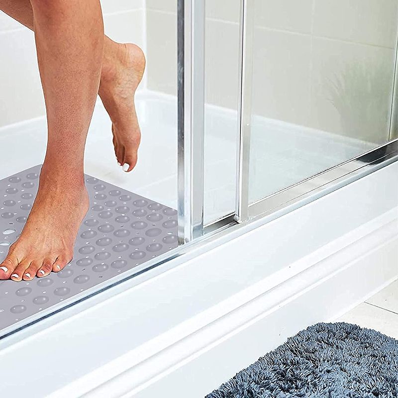 TranquilBeauty 40" x 16" Clear Extra Long Non-Slip Bath Mats with Suction Cups for Elderly & Children, 2 of 8