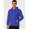 Lars Amadeus Men's Pullover Solid Long Sleeves Hooded Sweatshirts with Pocket - image 3 of 4