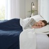 ETL certified 100% polyester Electric Blanket Solid Fleece to Faux-Shearling Heated Blanket - 3 of 4