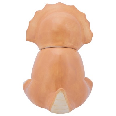 100 North Dolomite Ceramic 10 inch Everyday Cookie & Candy Jar with Airtight Lid: Kitchen Canisters, Pet Treat Containers, Tan Triceratops Dinosaur — фото 4