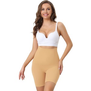 Allegra K Women's High Waisted Breathable Comfortable Stretchy Slimming Tummy Control Panties - 1 of 4