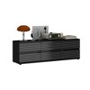 Famapy Sophisticated Black Striped 6 - Drawer Cabinet / Dresser / TV Stand: A Blend of Style and Function for Multiple Uses - 2 of 4