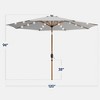 Best Choice Products 10ft Solar LED Lighted Outdoor Woodgrain Pattern Steel Market Patio Umbrella - 2 of 4