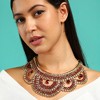 SOHI Women's Ruby Red The Corona Statement Necklace - 4 of 4