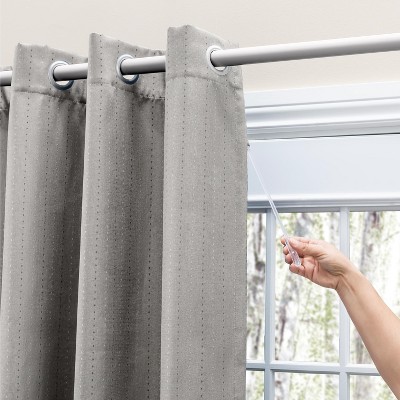 Gray Extended Polyester Room-Darkening Grommet Panel