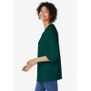 Woman Within Plus Size Perfect Three-Quarter Sleeve V-Neck Tunic - 4 of 4