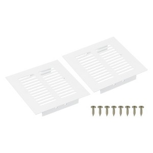 Unique Bargains Aluminum Alloy Cabinet Wardrobe Shoe Closet Rectangle Ventilation Grilles 2 Pcs - 1 of 4