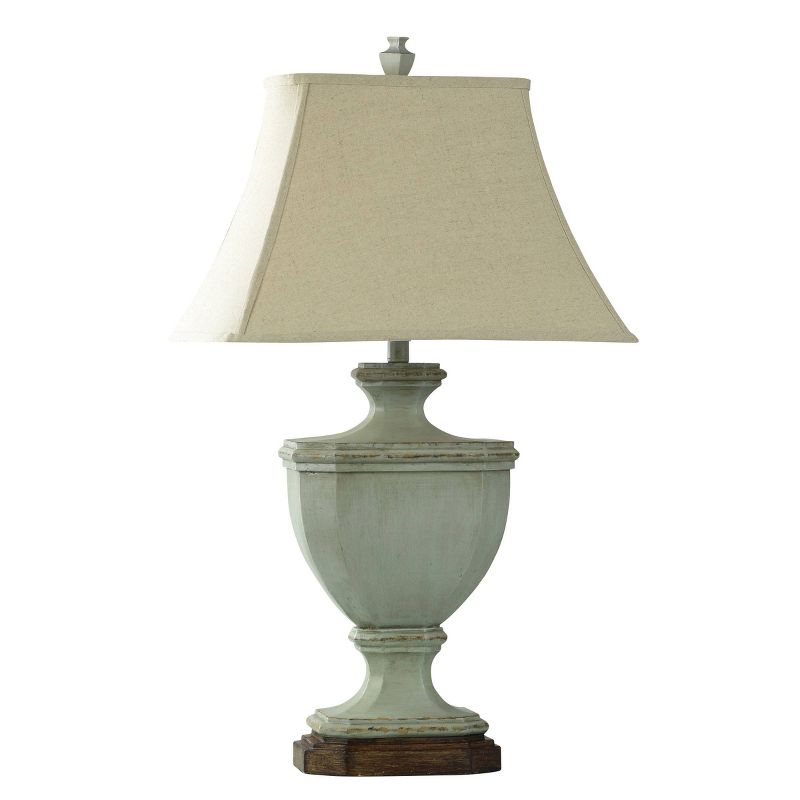 Oldsbury Blue Table Lamp Farmhouse Style with Beige Shade - StyleCraft, 6 of 7