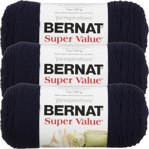 Bernat Super Value Soft Gray Yarn - 3 Pack Of 198g/7oz - Acrylic - 4 Medium  (worsted) - 426 Yards - Knitting/crochet : Target