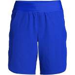 Lands' End Women's 9" Quick Dry Elastic Waist Modest Board Shorts Swim Cover-up Shorts with Panty