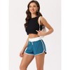 cheibear Women's Sweat Shorts Casual Summer Lounge Athletic Running Elastic Cotton Pajama Shorts - 2 of 4