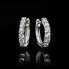 Ross-Simons 0.25 ct. t.w. Lab-Grown Diamond Hoop Earrings in Sterling Silver - 3 of 4