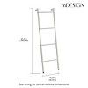 mDesign Metal Blanket & Towel Wall Ladder Rack for Bedroom/Bathroom, Light Gray - 4 of 4