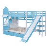 Grungis Full-Over-Full Loft Bed with 2 Drawers and 3 Shelves,Modern Bunk Bed with Slide and Ladder and Guardrails,Loft and Bunk Bed for Bedroom - 4 of 4