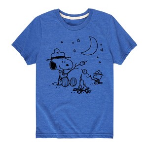 Boys' - Peanuts - Snoopy Camping Short Sleeve Graphic T-Shirt - 1 of 4