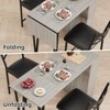 Coolmee Bar Table and Chairs Set, 3 Piece Bar Table Set with with Flip Top Extension and Storage Shelves, Dining Table Set for 2 - 4 of 4