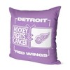 NHL Detroit Red Wings Hockey Fights Cancer Fight For Throw Pillow 18x18 Inches - 4 of 4