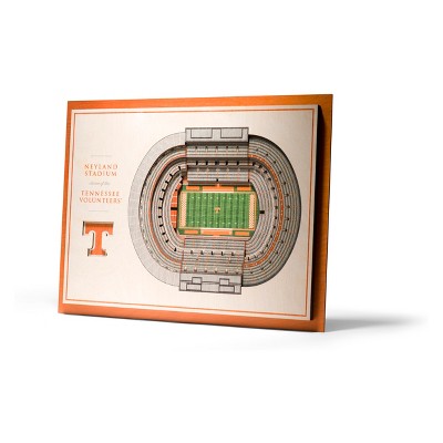 NCAA Tennessee Volunteers 5-Layer StadiumViews 3D Wall Art