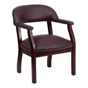 Conference Chair Burgundy Leather - Flash Furniture, Red