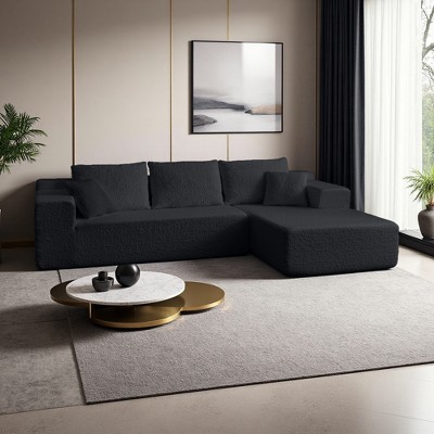 104" Cloud L-Shaped Sectional Sofa, Chenille, Deep Seats, No Assembly