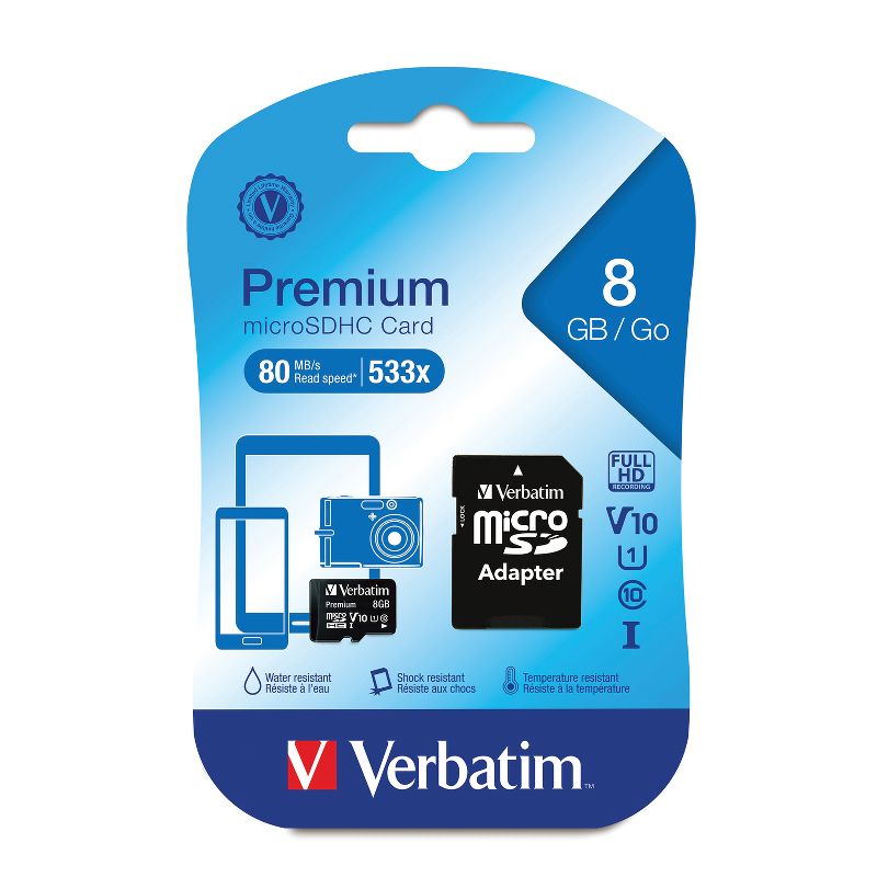 Verbatim® Classs 10 microSDHC™ Card with Adapter, 4 of 6