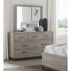 Attractive Gray Finish 1pc Dresser of 7x Drawers Metal Bar Hardware Premium Melamine Board Wooden Bedroom Furniture - 4 of 4