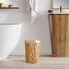 Aoibox 2 Gallon Woven Water Hyacinth Wicker Waste Basket for Bathroom, Small Trash Can for Bedroom, Round Garbage Can for Boho Decor - 4 of 4