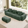 AENKYO U-Shaped Sectional Sofa, Oversized Velvet Modular Couch with 2 Movable Ottomans & Pillows, No Assembly Cloud-Like Comfort - 4 of 4