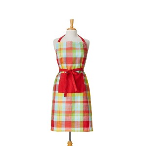 tag Fresh Pick Plaid Kitchen Apron - Everyday Cooking Textile, Machine Washable, 34.75" L x 32" W, Stylish & Functional - 1 of 1