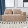 Grungis Chenille Loveseat Sofa with Left Arm & Removable Pillows, Modern Minimalist 2-Seater Sofa for Living Room & Bedroom - 2 of 4