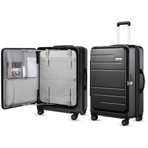 LUGGEX Luggage with Spinner Wheels,Expandable PC Hard Shell Checked Suitcase with Front Opening,Lightweight - 1 of 4