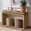 LIVAREEmlen 60'' Antique Brown Farmhouse Console Table Retro Wooden Entryway Table with Double Board Suspension Design for Living Room - 2 of 4