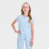 Girls' 2pc Short Sleeve Ribbed Pajama Set - Cat & Jack™ - 3 of 4