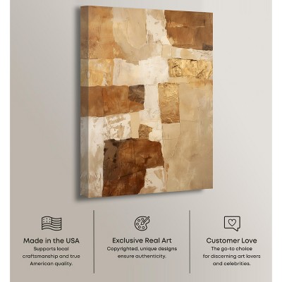 Layers of Earth Boho Abstract Warm Color Canvas Wall Art