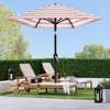 Best Choice Products 10ft Outdoor Steel Striped Market Patio Umbrella w/ Crank, Tilt Push Button, 6 Ribs - 3 of 4