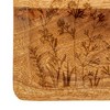 Storied Home 11.75 Inches Mango Wood Tray with Laser Etched Botanicals, Natural - 4 of 4