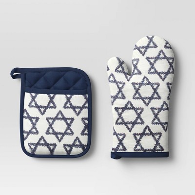 Oven Mitt Potholder Set Star of David - Threshold™