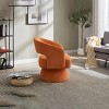 Vynxaria Modern Velvet Swivel Accent Chair 360° Rotation, Curved Backrest, Round Barrel Design, Ideal for Livingroom bedroom - 2 of 4