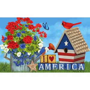 Briarwood Lane Summer Doormat 30x18 Indoor Outdoor I Love America Patriotic For Summer Doormat - 1 of 4